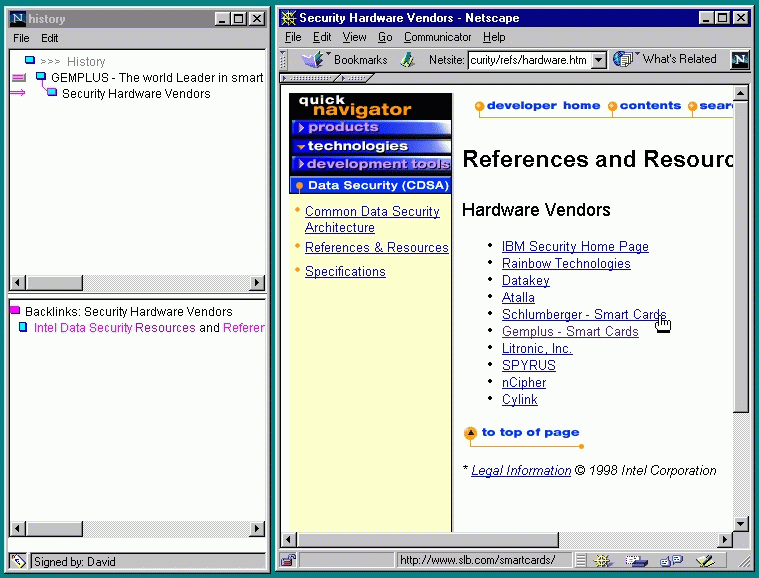 
page linking to www.gemplus.com
