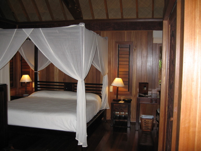 Bedroom of Beach Bungalow at Bora Bora Nui Resort