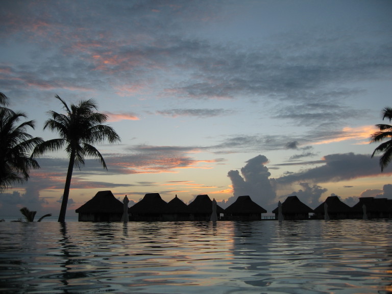 Infinity pool at Bora Bora Nui Resort